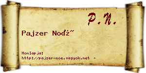 Pajzer Noé névjegykártya
